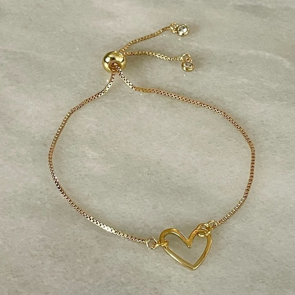 Heart Gold Plated Bracelet - Picture 3 of 6